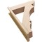 Ekena Millwork 7 1/2-in W x 26-in D x 38-in H Balboa Slat Rough Cedar Woodgrain TimberThane Outlooker, Primed Tan OUTUR075X26X38BOA24RCPR - alternate 4